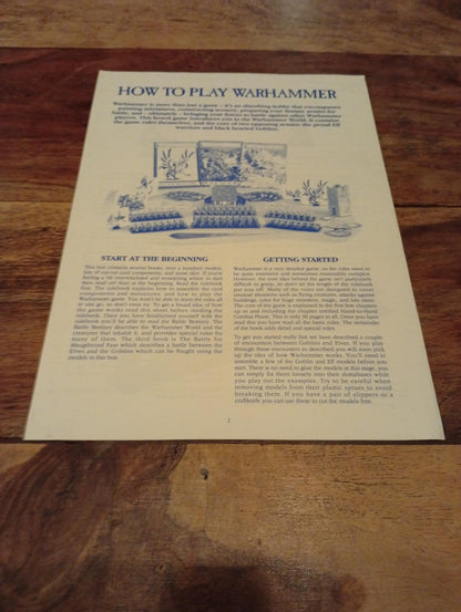 Warhammer Fantasy How To Play Core Set 4th Ed Leaflet Games Workshop