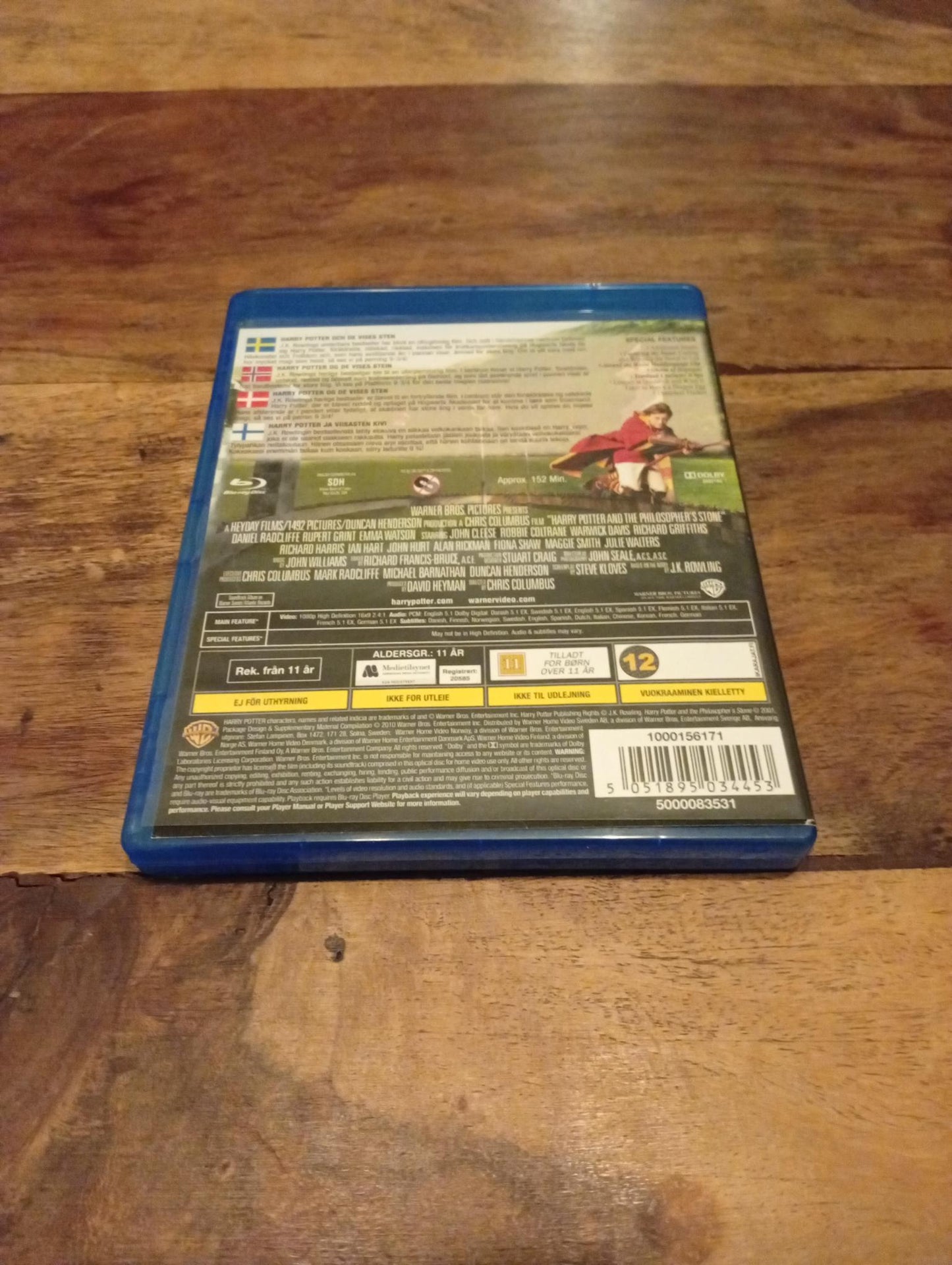 Harry Potter og De Vises Sten Blu-ray 2001