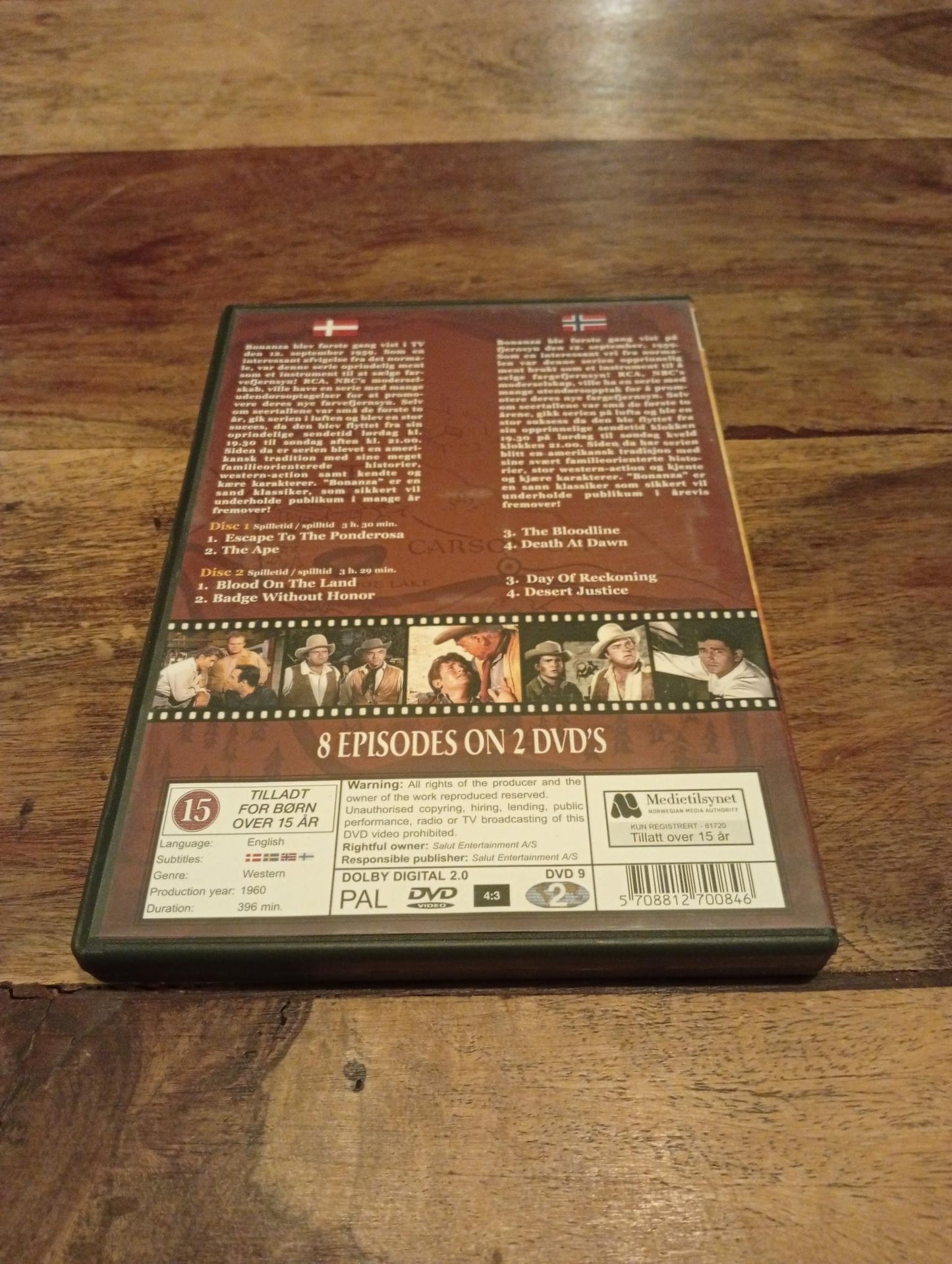Bonanza Classic Western 2 DVD 8 Episodes
