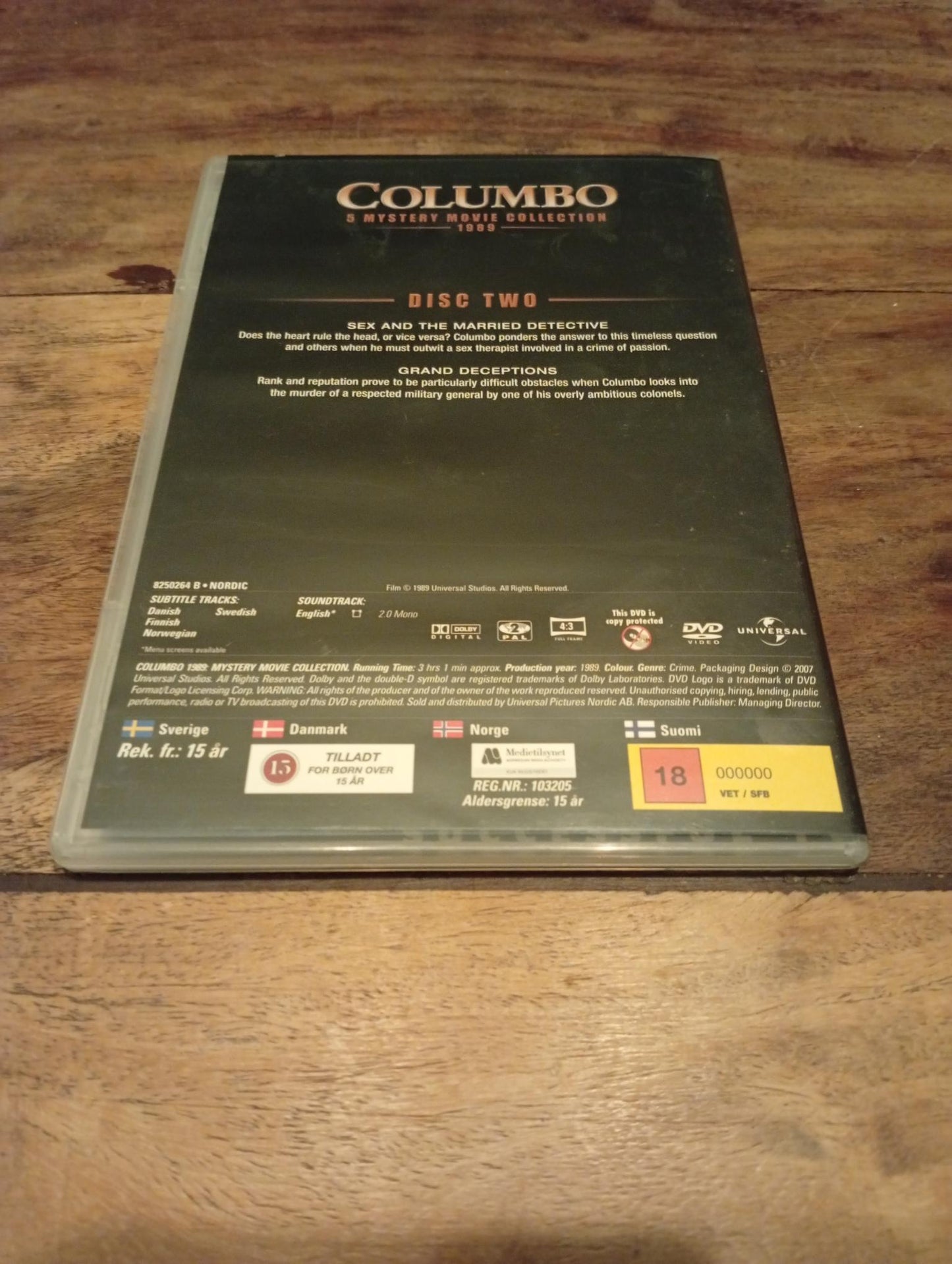 Columbo 5 Mystery Movie Collection Disc #2 1989