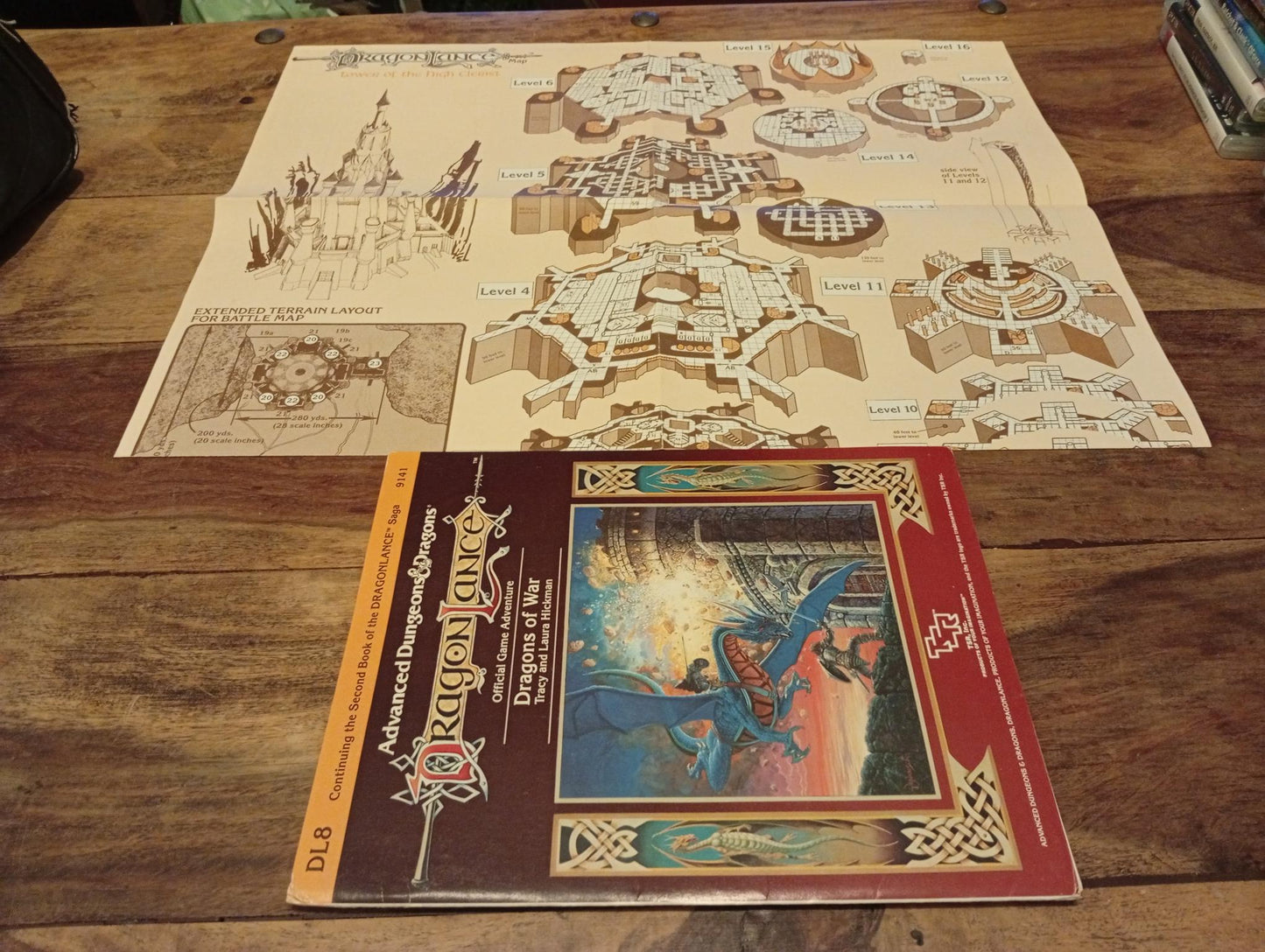 DragonLance Dragons of War With Map TSR 9141 AD&D 1985