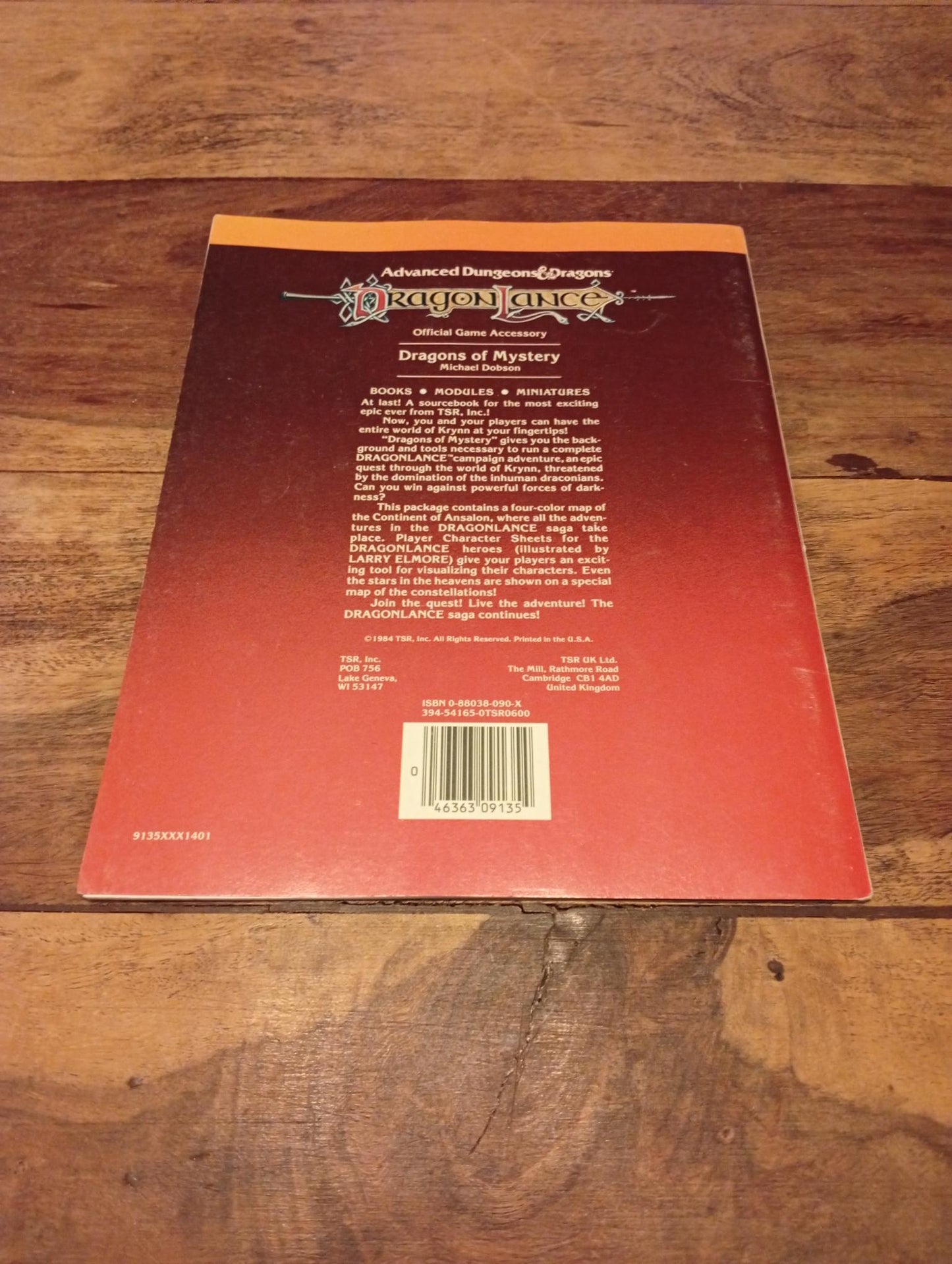 DragonLance Dragons of Mystery TSR 9135 AD&D 1984