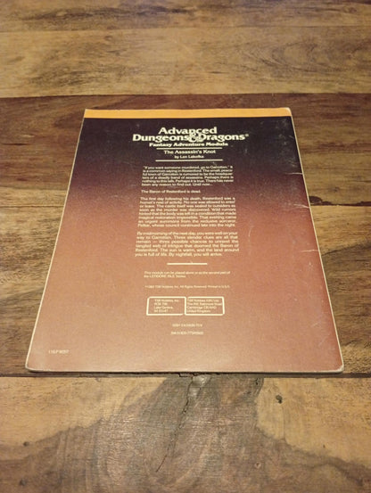 AD&D The Assassin's Knot L2 TSR 9057 AD&D 1983