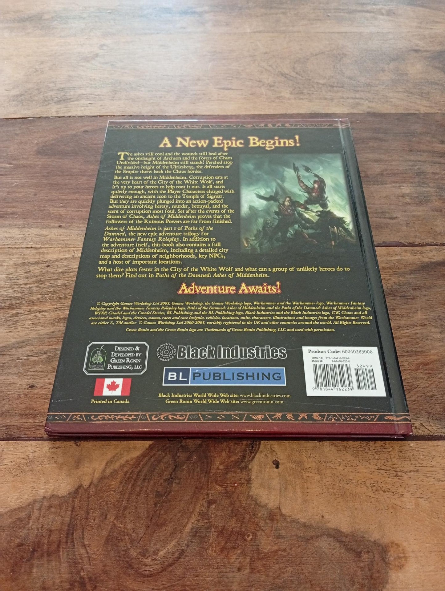 Warhammer Fantasy Roleplay Ashes of Middenheim Paths of the Damned #1 2005