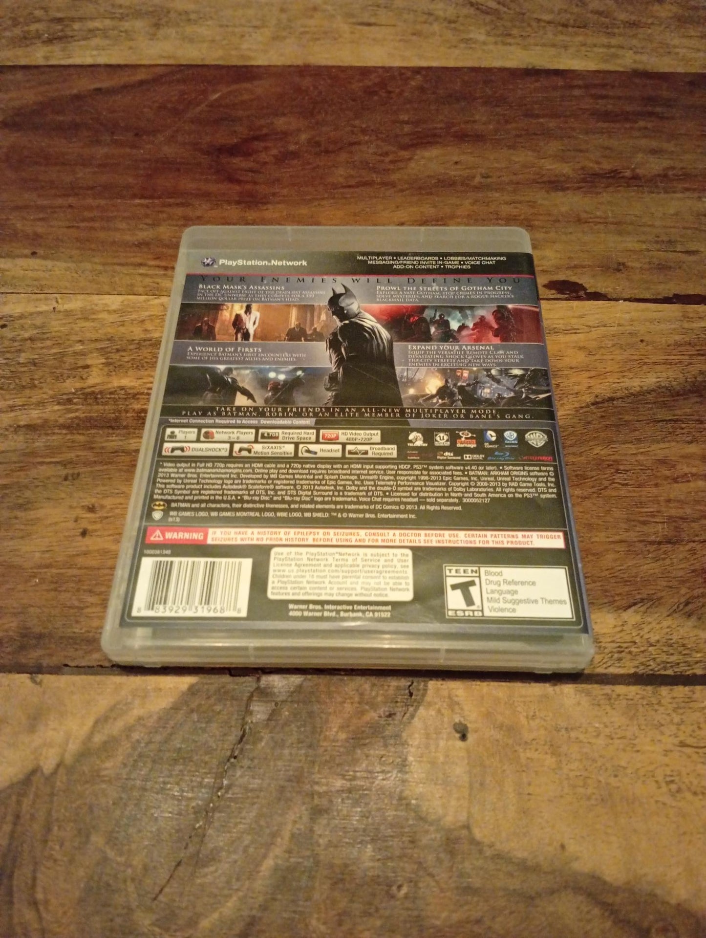 PlayStation 3 Batman Arkham Origins 2013