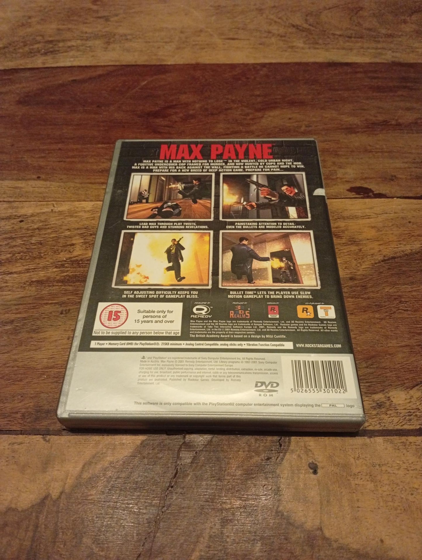 PlayStation 2 Max Payne Platinum 2001