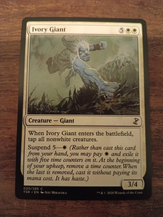Magic The Gathering Ivory Giant 020/289 TSR Time Spiral Remastered
