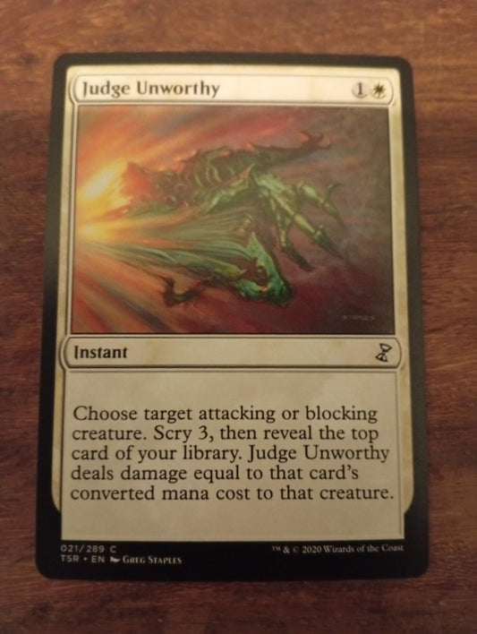 Magic The Gathering Judge Unworthy 021/289 TSR Time Spiral Remastered