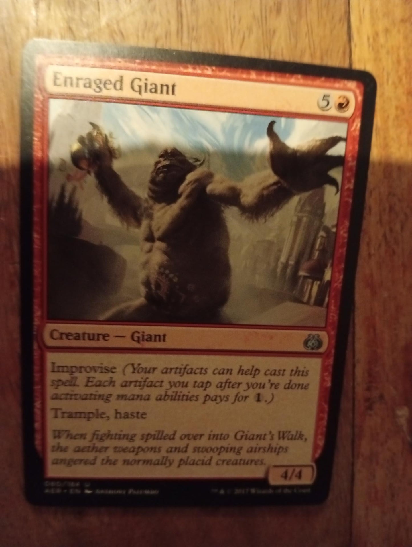 Magic The Gathering Enraged Giant 080/184 Aether Revolt