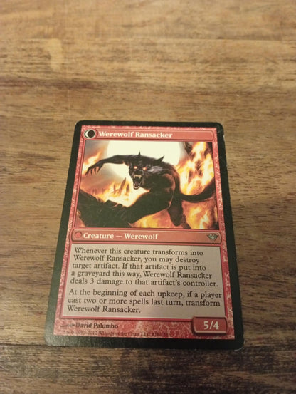 Magic The Gathering Afflicted Deserter // Werewolf Ransacker 81a/b/158 Dark Ascension