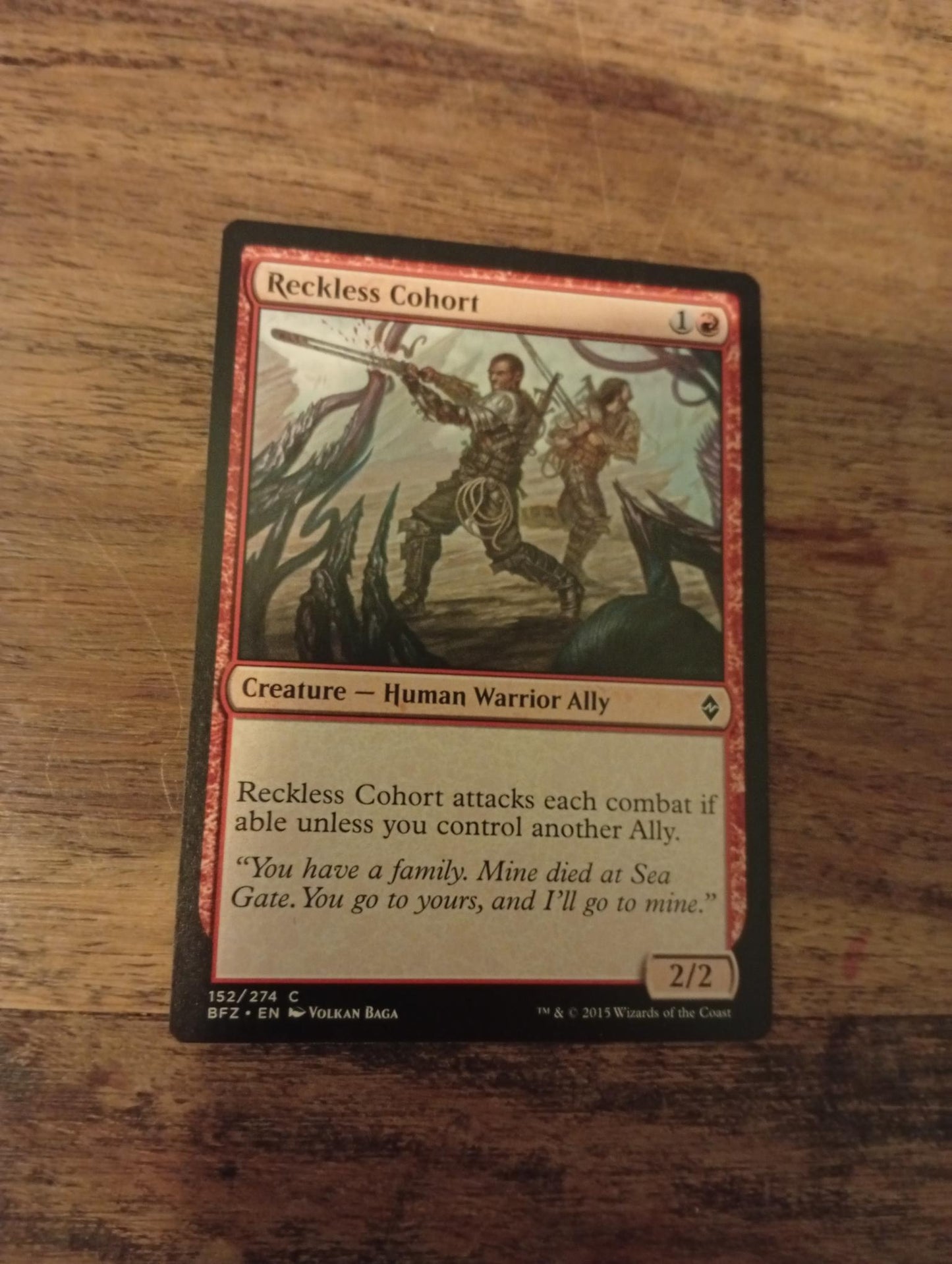 Magic The Gathering Reckless Cohort 152/274 Battle for Zendikar