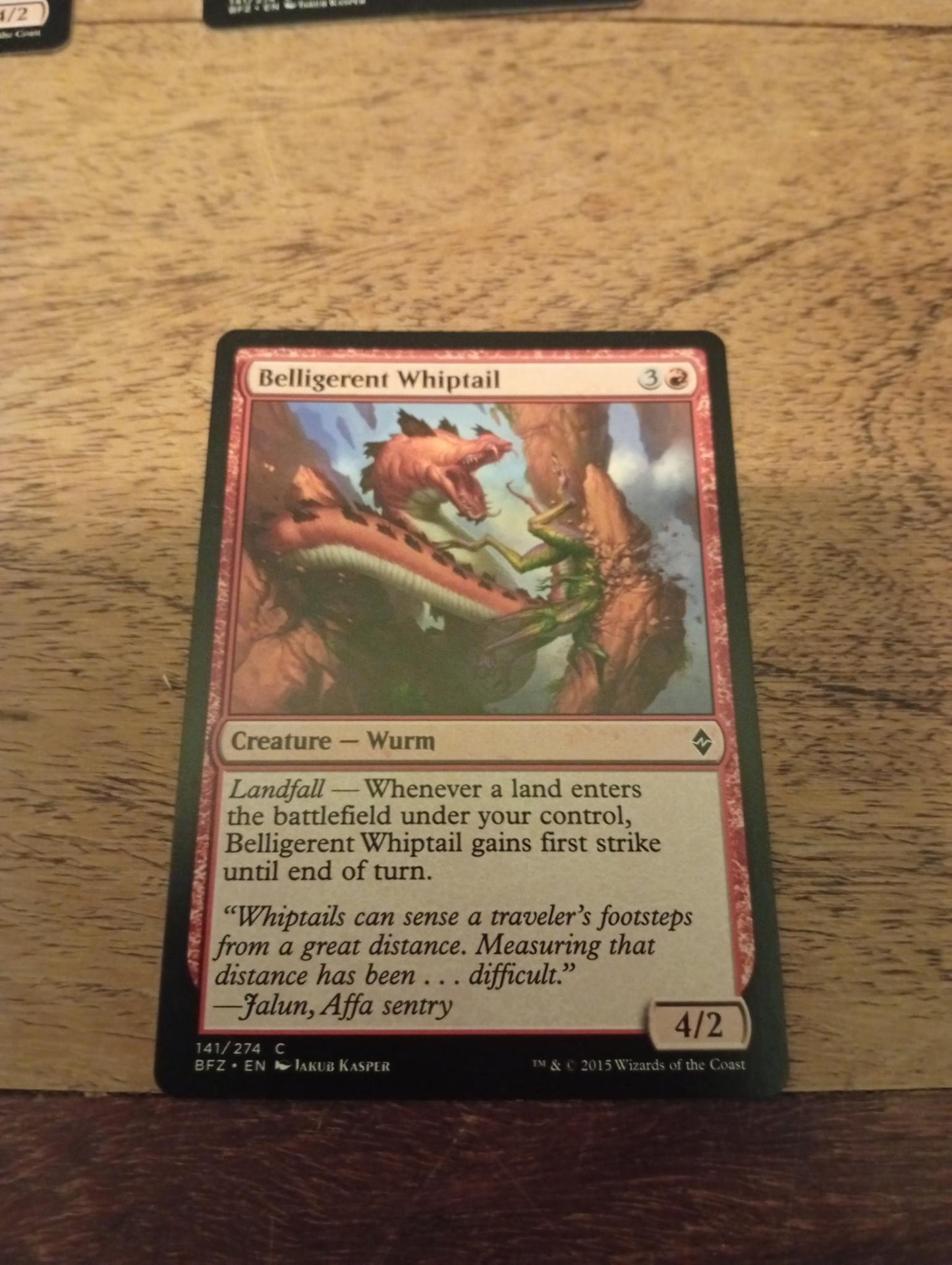 Magic The Gathering Belligerent Whiptail 141/274 Battle for Zendikar