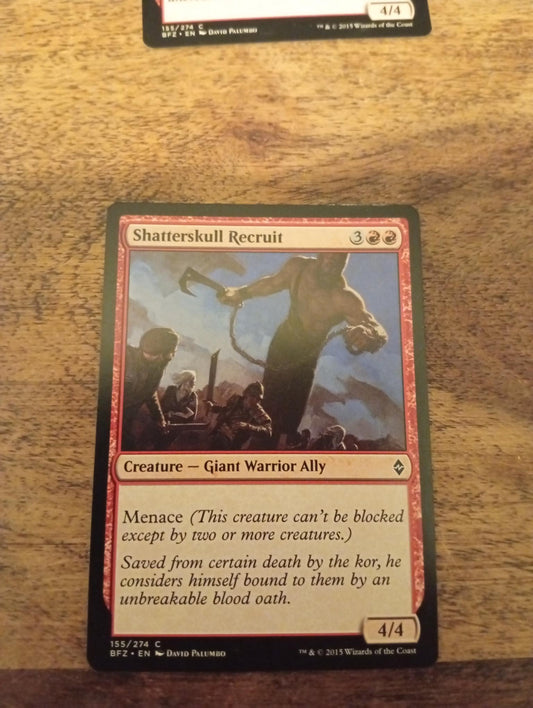 Magic The Gathering Shatterskull Recruit 155/274 Battle for Zendikar