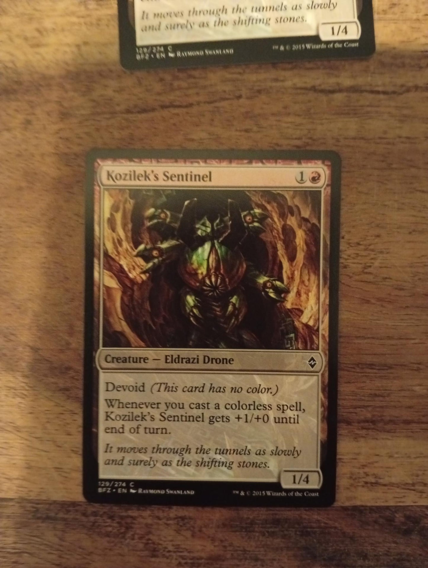 Magic The Gathering Kozilek's Sentinel 129/274 Battle for Zendikar