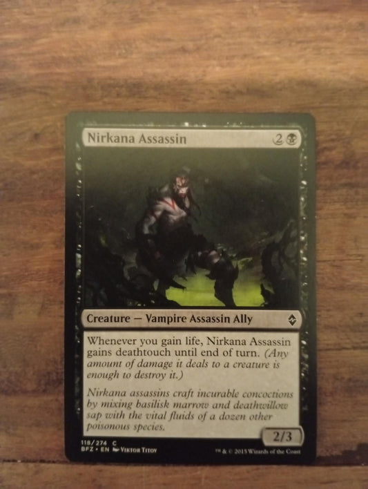 Magic The Gathering Nirkana Assassin 118/274 Battle for Zendikar