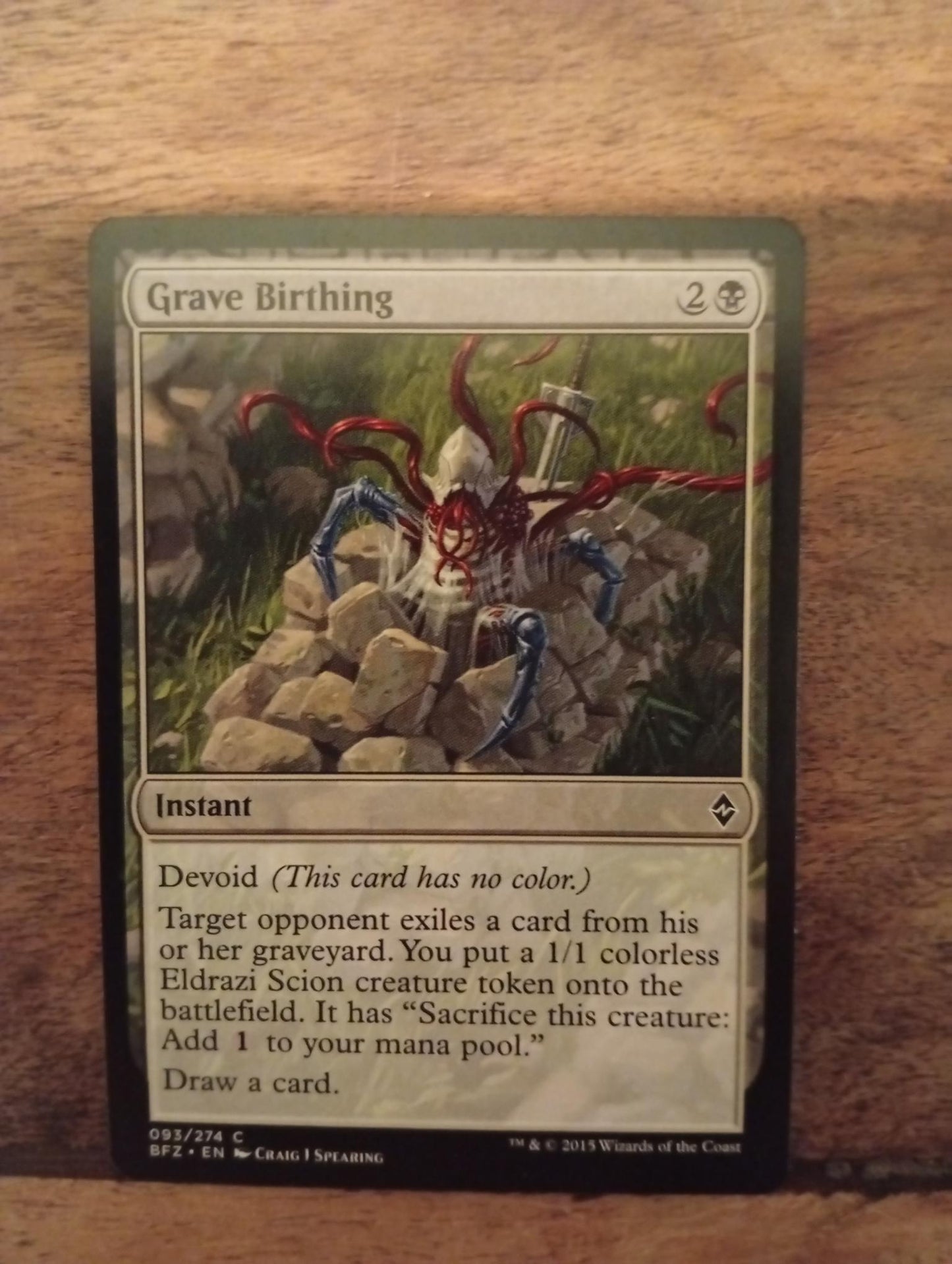 Magic The Gathering Grave Birthing 93/274 Battle for Zendikar