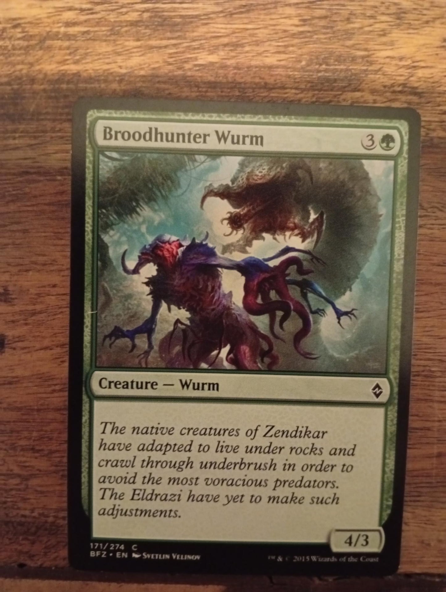 Magic The Gathering Broodhunter Wurm 171/274 Battle for Zendikar