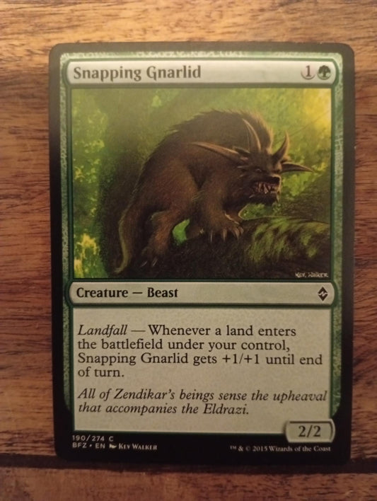 Magic The Gathering Snapping Gnarlid 190/274 Battle for Zendikar