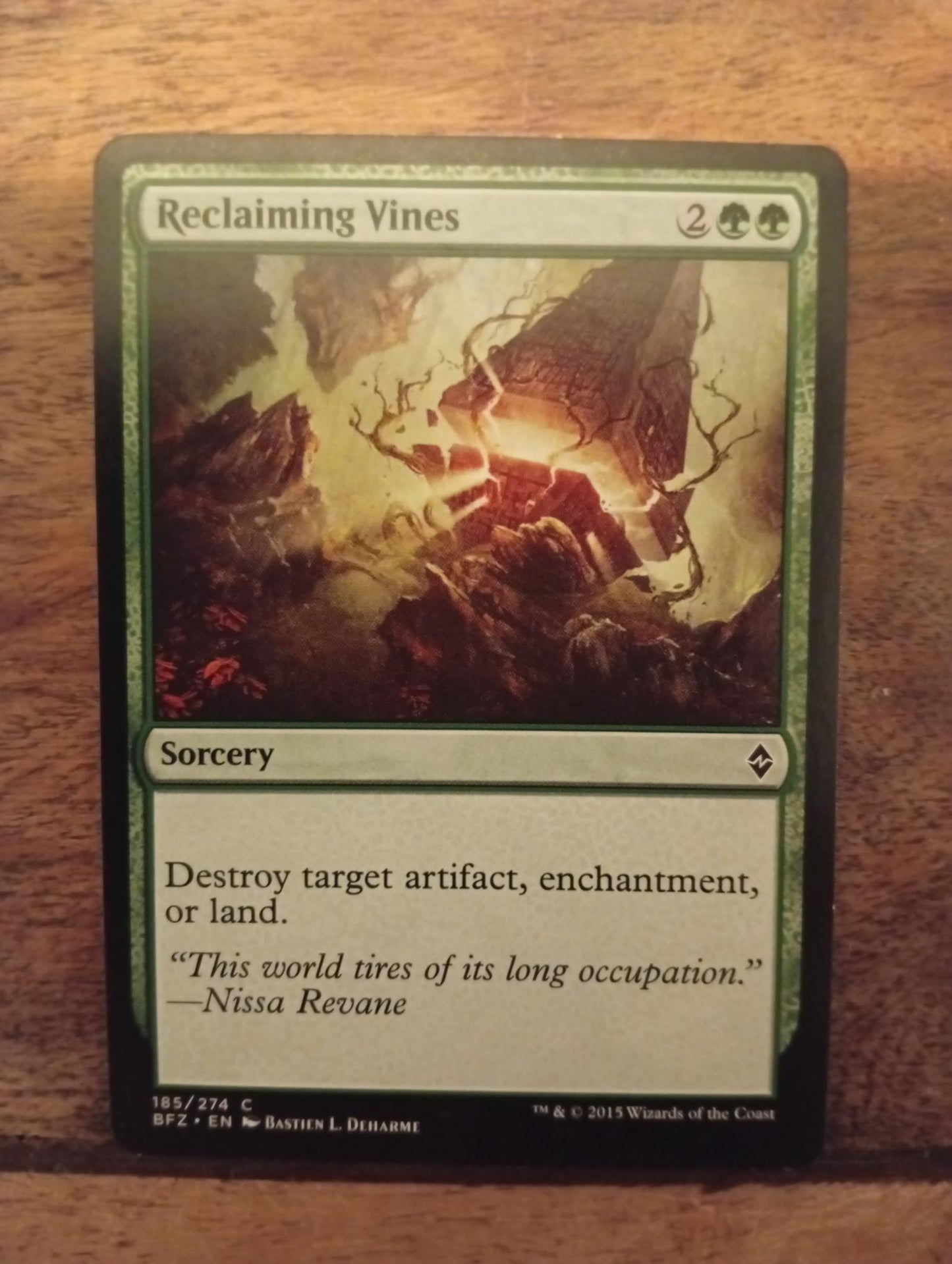 Magic The Gathering Reclaiming Vines 185/274 Battle for Zendikar