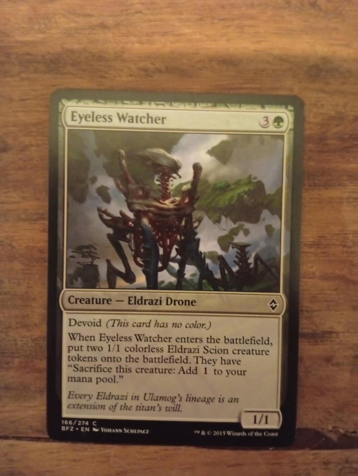 Magic The Gathering Eyeless Watcher 166/274 Battle for Zendikar