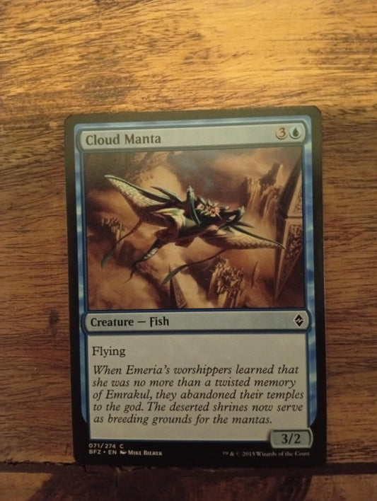 Magic The Gathering Cloud Manta 071/274 Battle for Zendikar