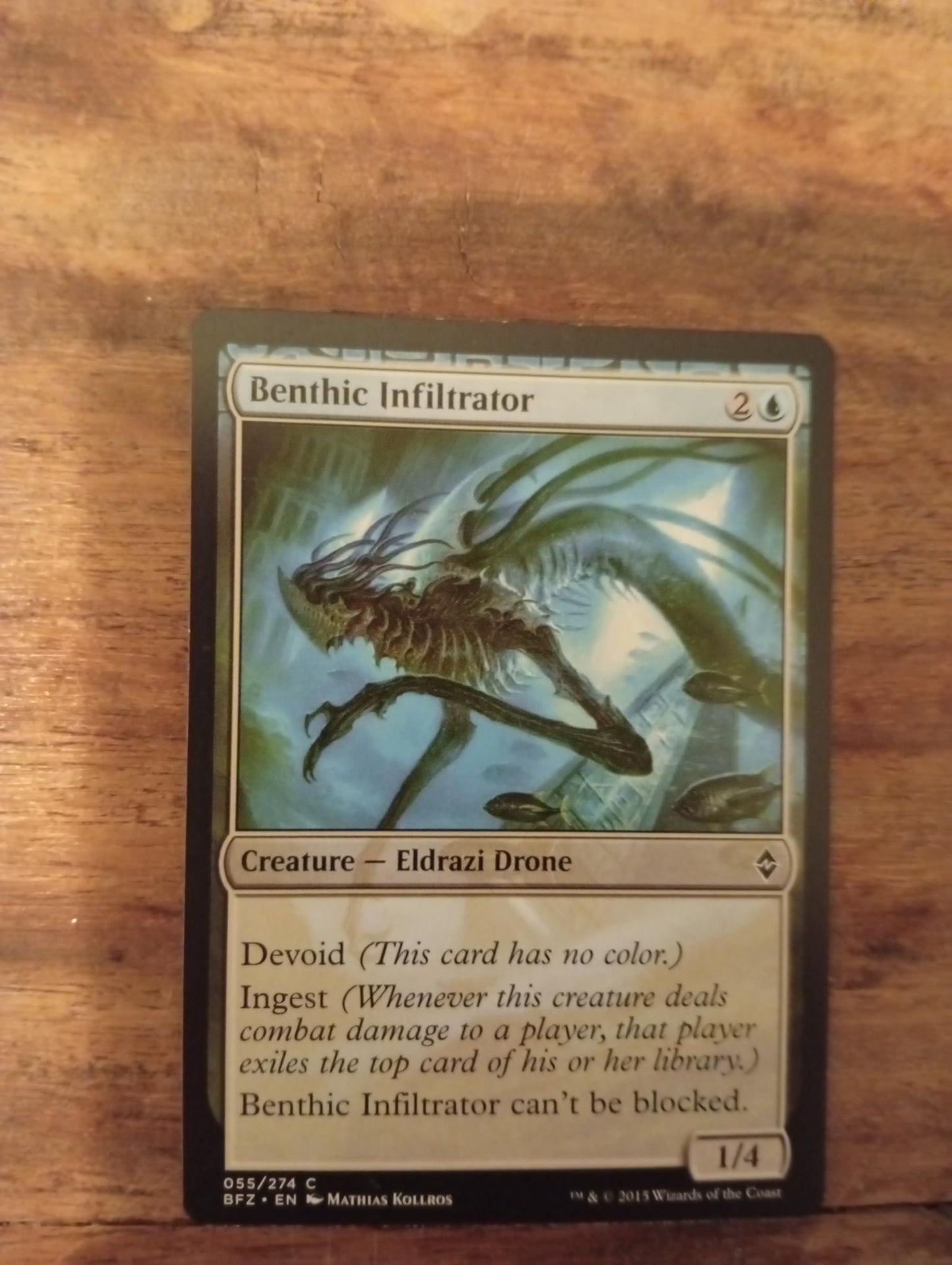 Magic The Gathering Benthic Infiltrator 055/274 Battle for Zendikar