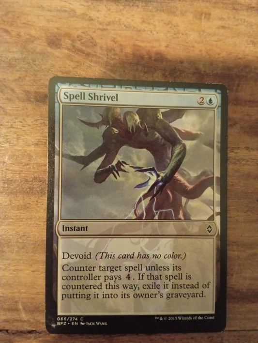 Magic The Gathering Spell Shrivel 066/274 Battle for Zendikar