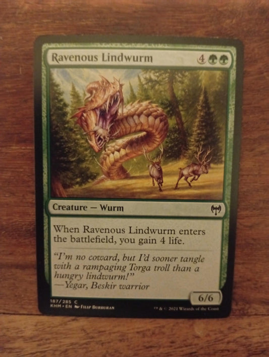 Magic The Gathering Ravenous Lindwurm 187/285 Kaldheim
