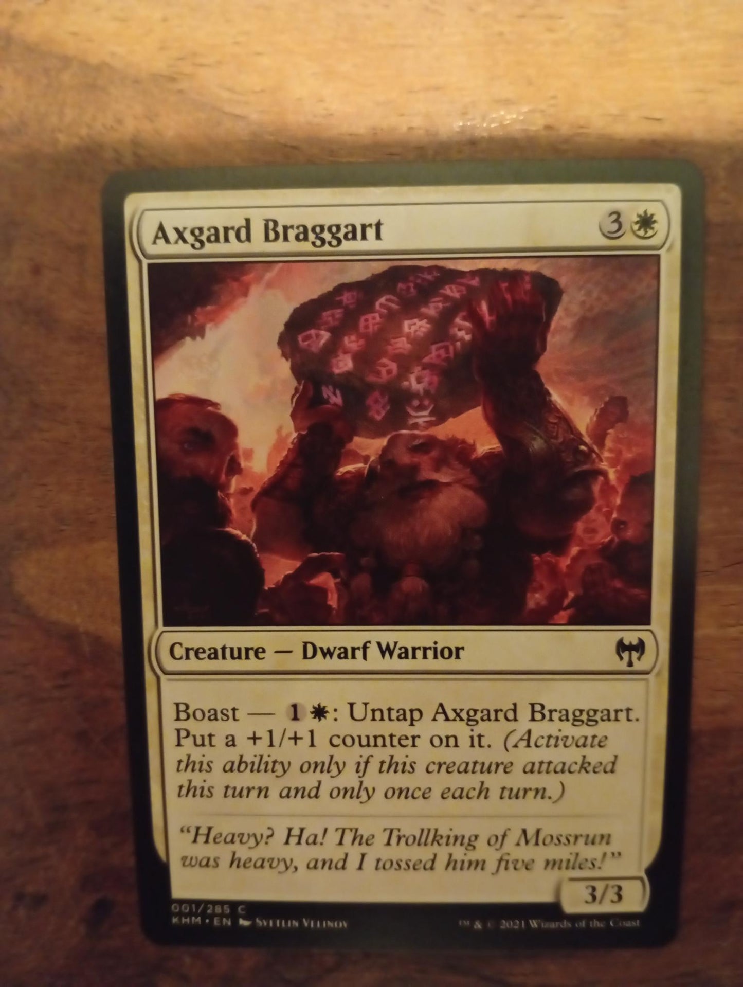 Magic The Gathering Axgard Braggart 001/285 Kaldheim
