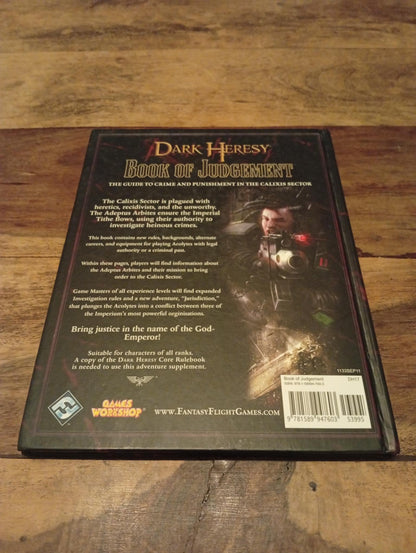 Dark Heresy Book of Judgement Hardcover Warhammer 40K Fantasy Flight Games 2011