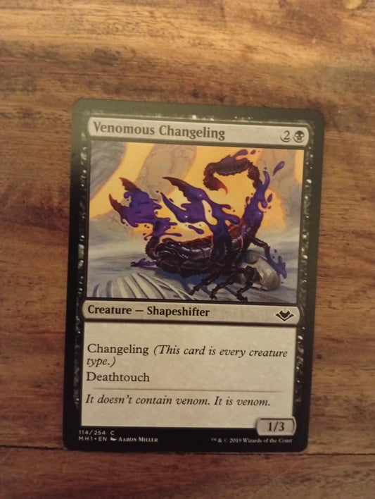 Magic The Gathering Venomous Changeling 114/254 Modern Horizons