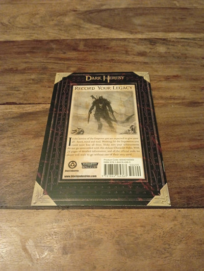 Dark Heresy Character Folio Warhammer 40K Black Industries 2008