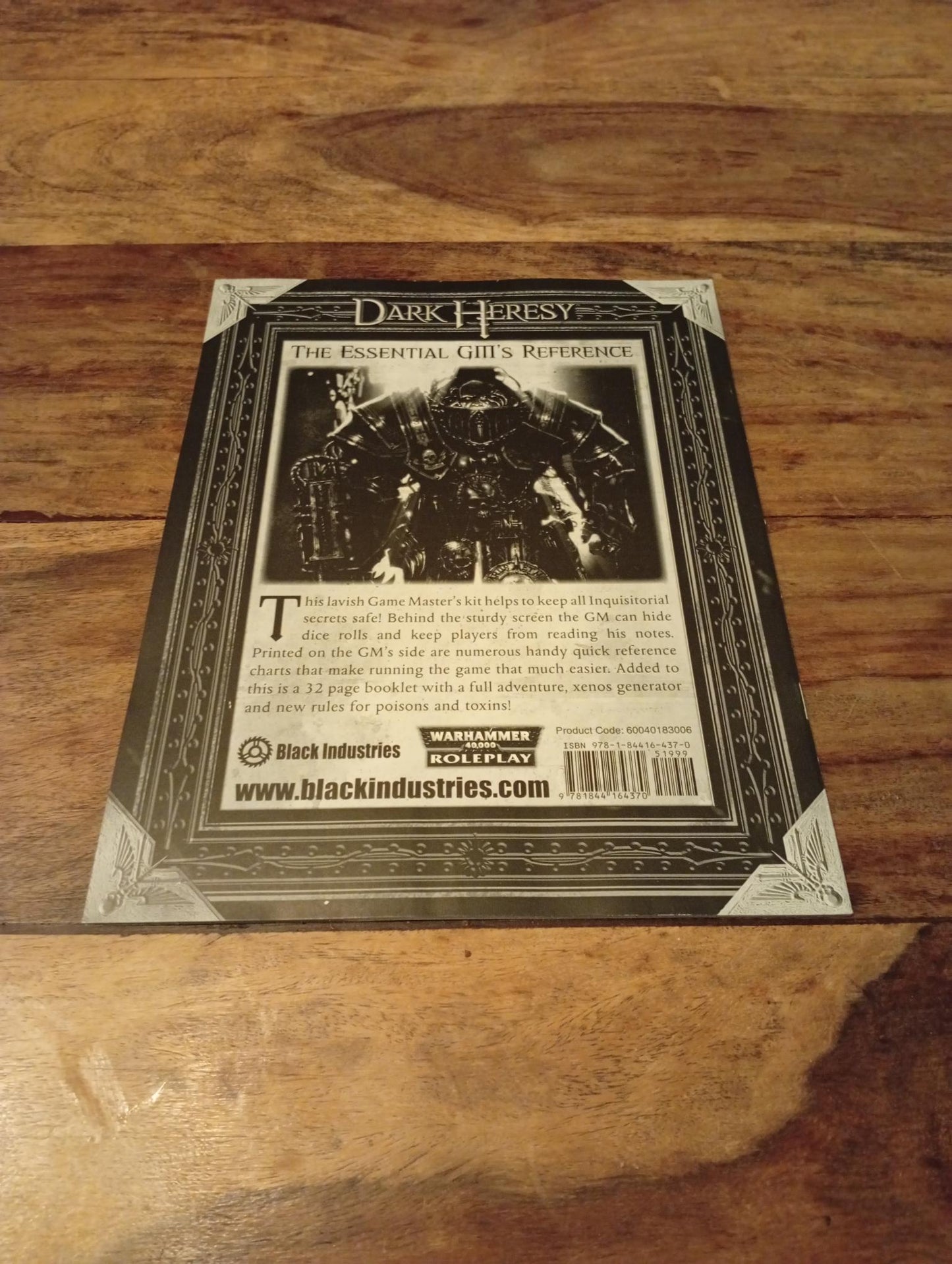 Dark Heresy Game Master's Kit Warhammer 40K Black Industries 2008