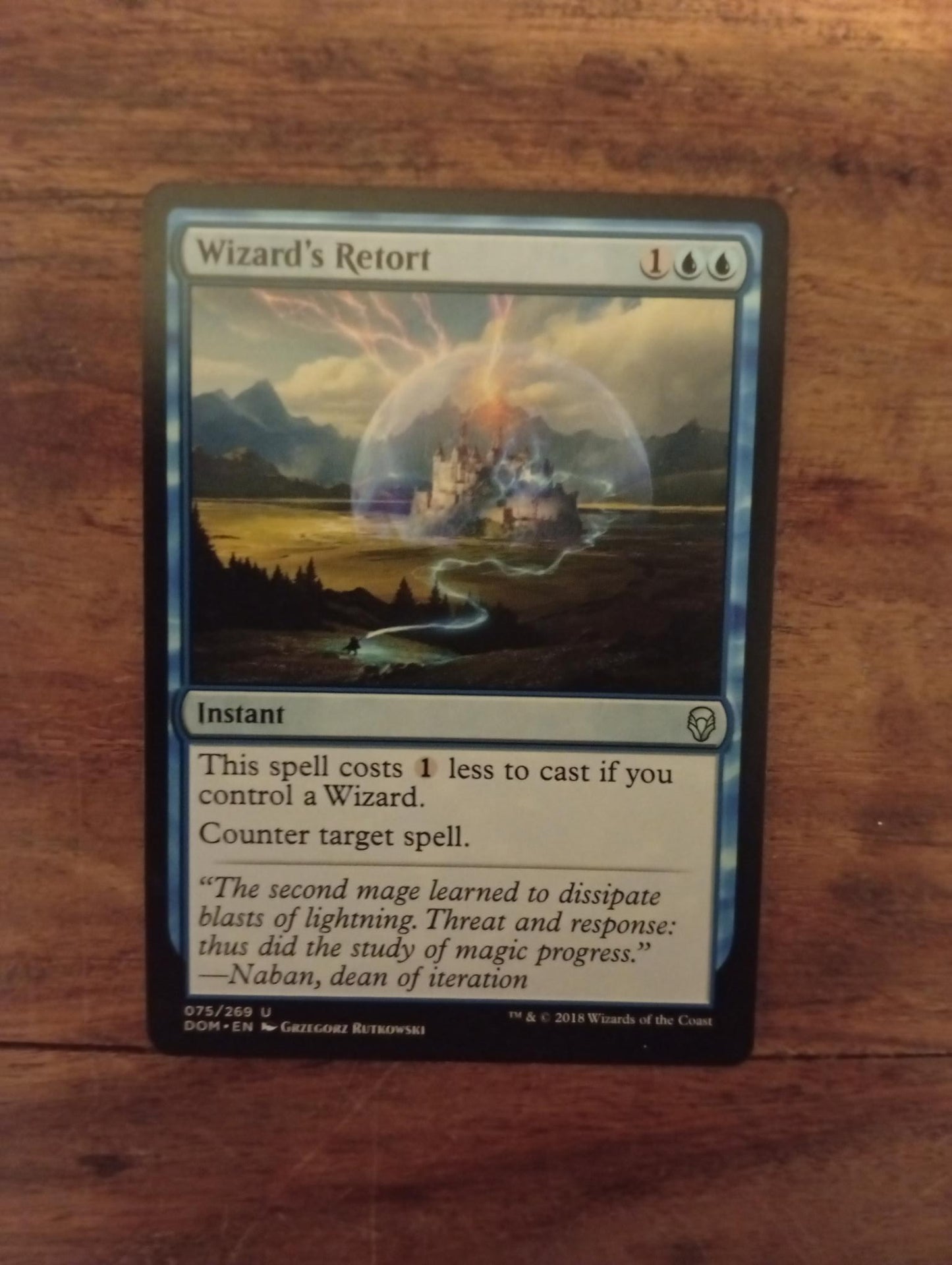 Magic The Gathering Wizard's Retort 075/269 Dominaria