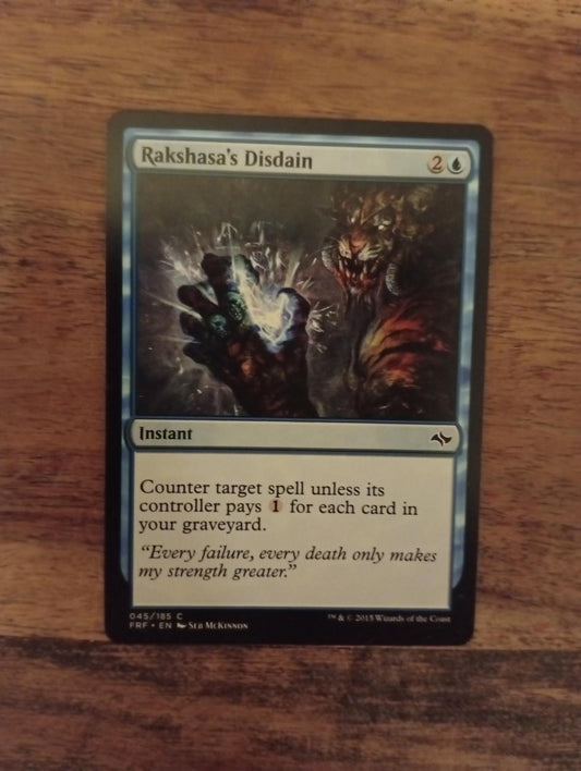 Magic The Gathering Rakshasa's Disdain 045/185 Fate Reforged