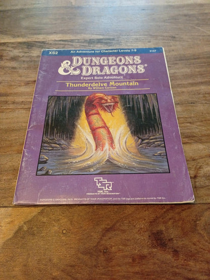 Dungeons & Dragons Thunderdelve Mountain XS2 TSR 9157 D&D 1985