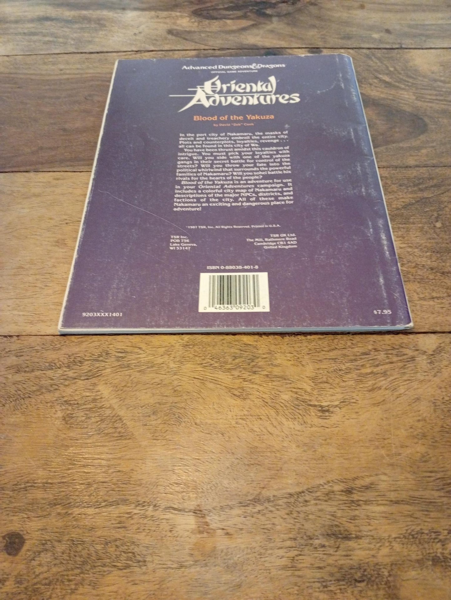 AD&D Blood of the Yakuza TSR 9203 AD&D 1987 - AllRoleplaying.com