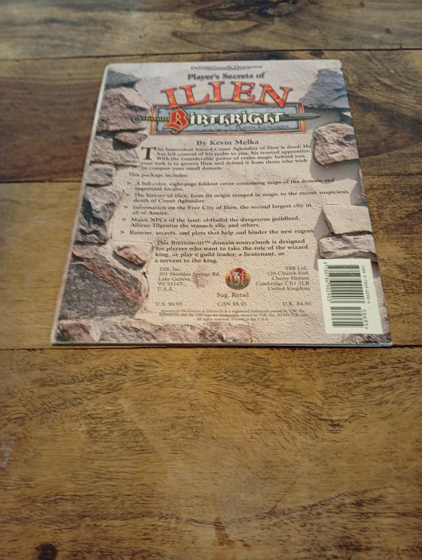 Birthright Player's Secrets of Ilien TSR 3108 Dungeons & Dragons AD&D 1995