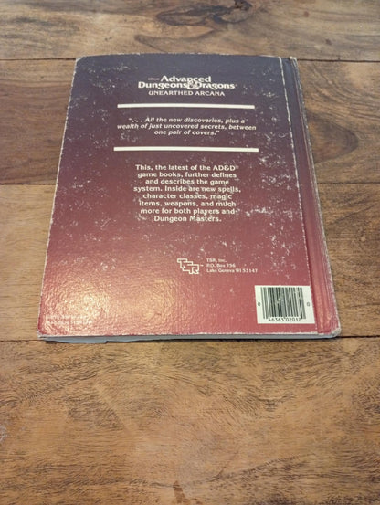 AD&D Unearthed Arcana TSR 2017 AD&D 1985
