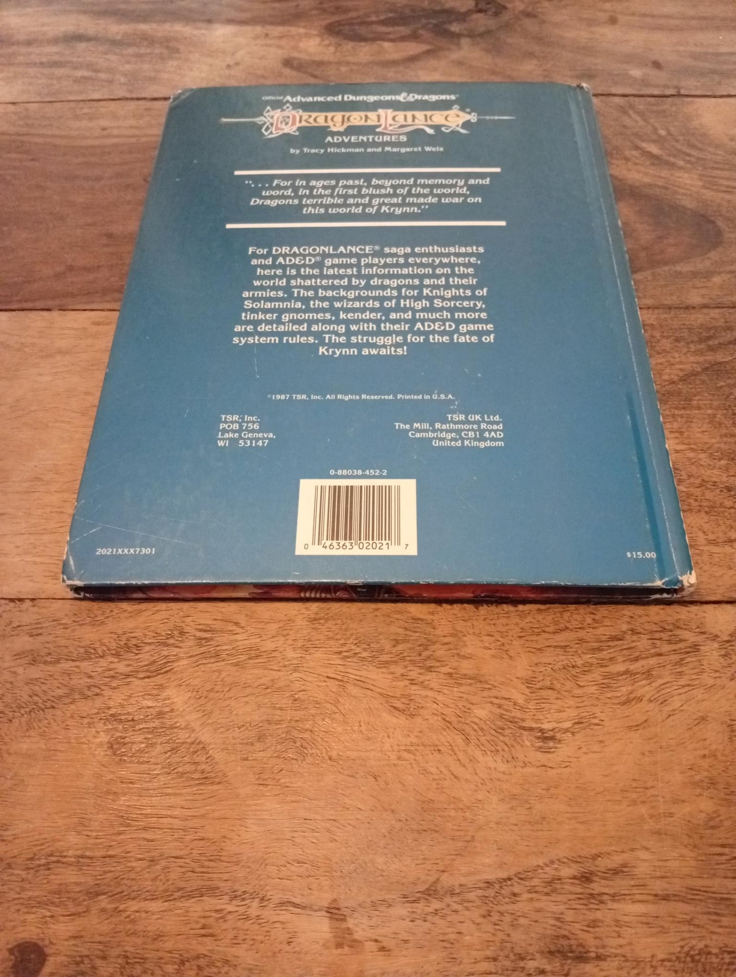 Dragonlance Adventures Hardcover TSR 2021 AD&D 1987 - AllRoleplaying.com