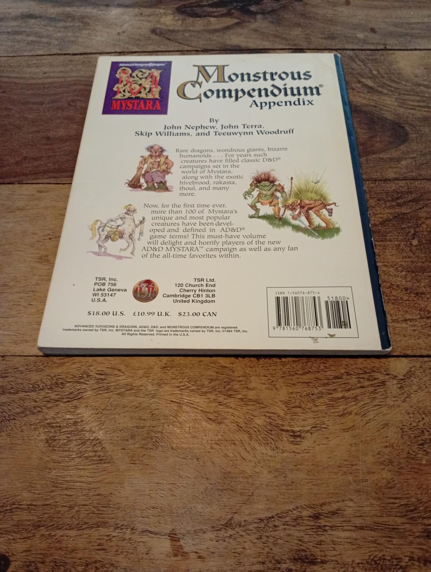 Monstrous Compendium Mystara Appendix TSR 2501 AD&D 1994 - AllRoleplaying.com