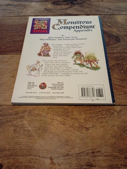 Monstrous Compendium Mystara Appendix TSR 2501 AD&D 1994 - AllRoleplaying.com