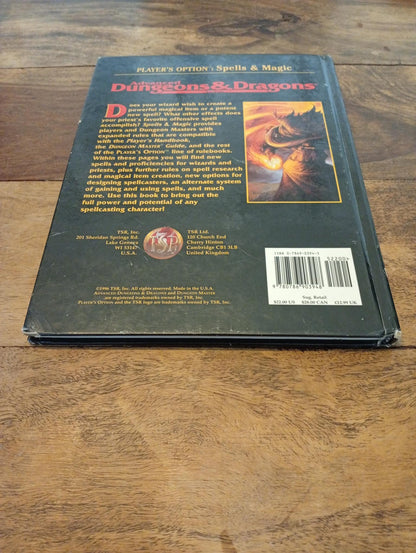 Player's Option Spells & Magic Advanced Dungeons & Dragons TSR 2163 AD&D 1996 - AllRoleplaying.com