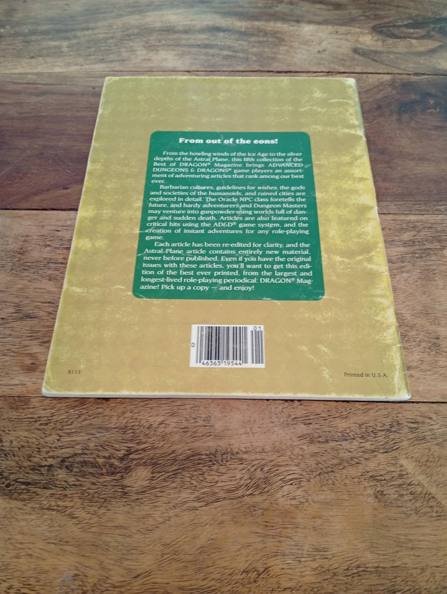 Best of Dragon Magazine Vol. V TSR May 1986 - AllRoleplaying.com