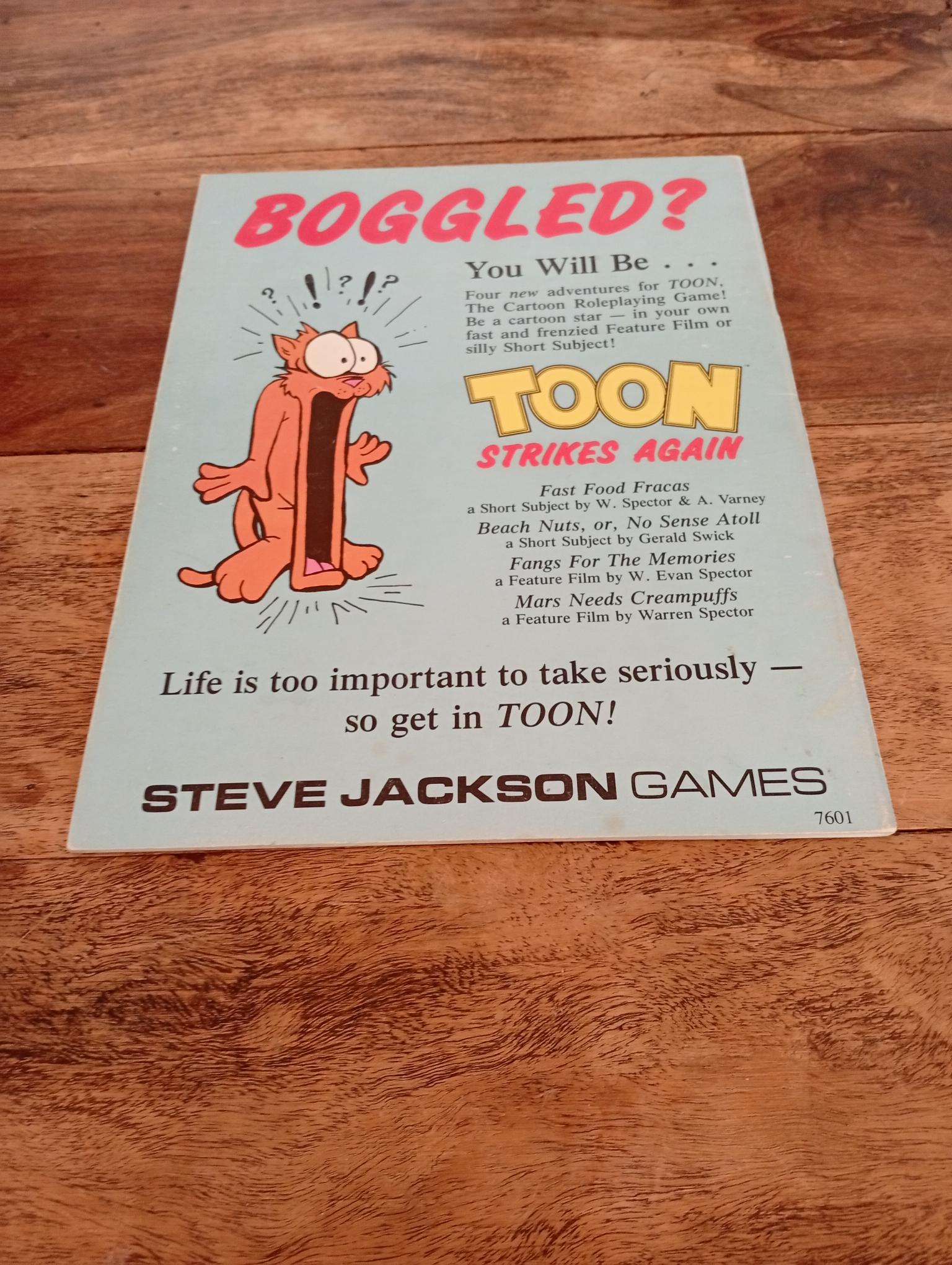 Toon Strikes Again Steve Jackson Games 1985 - AllRoleplaying.com