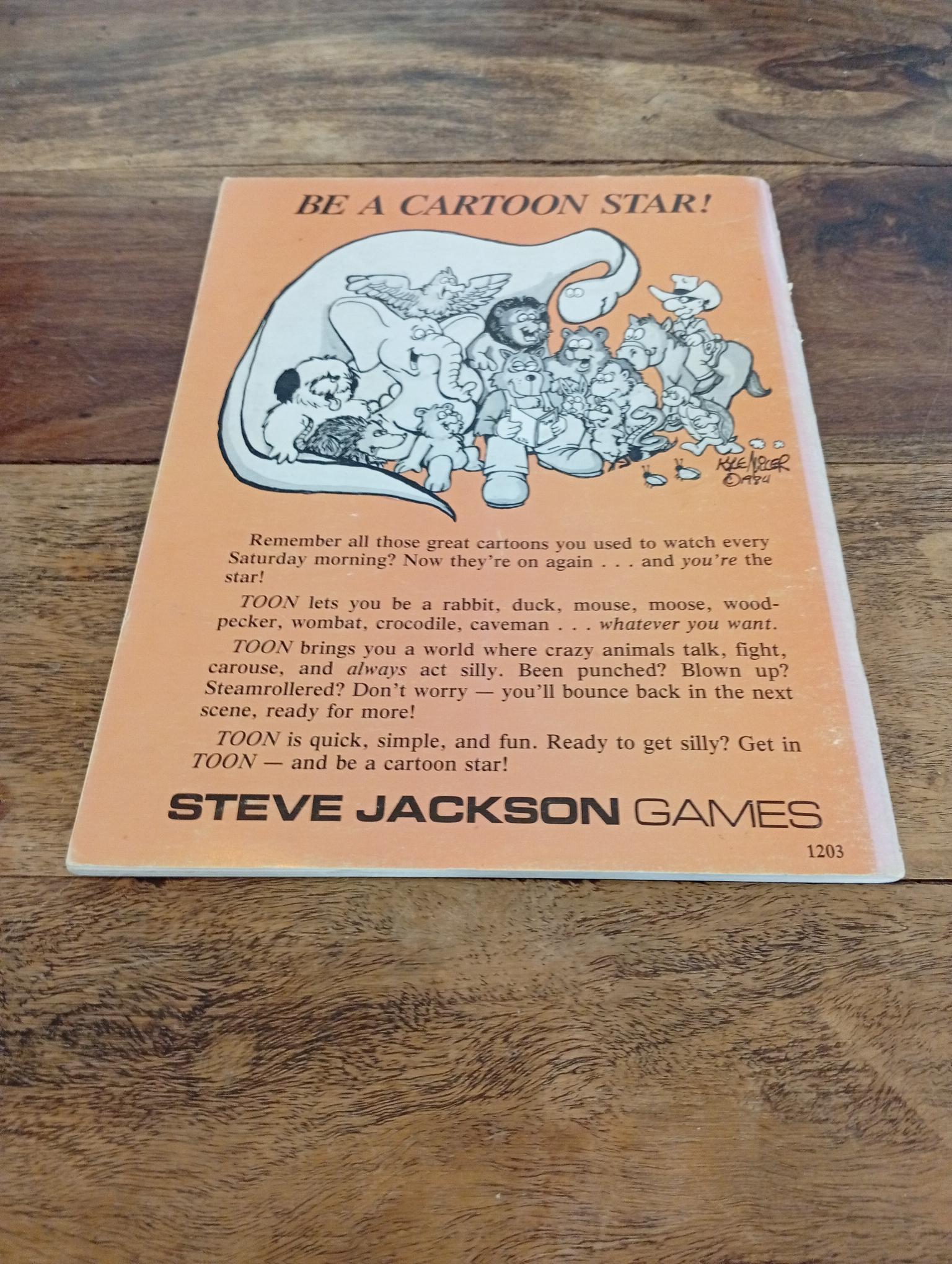 Toon The Cartoon Roleplaying Game 1st Ed Steve Jackson Games 1984 - AllRoleplaying.com