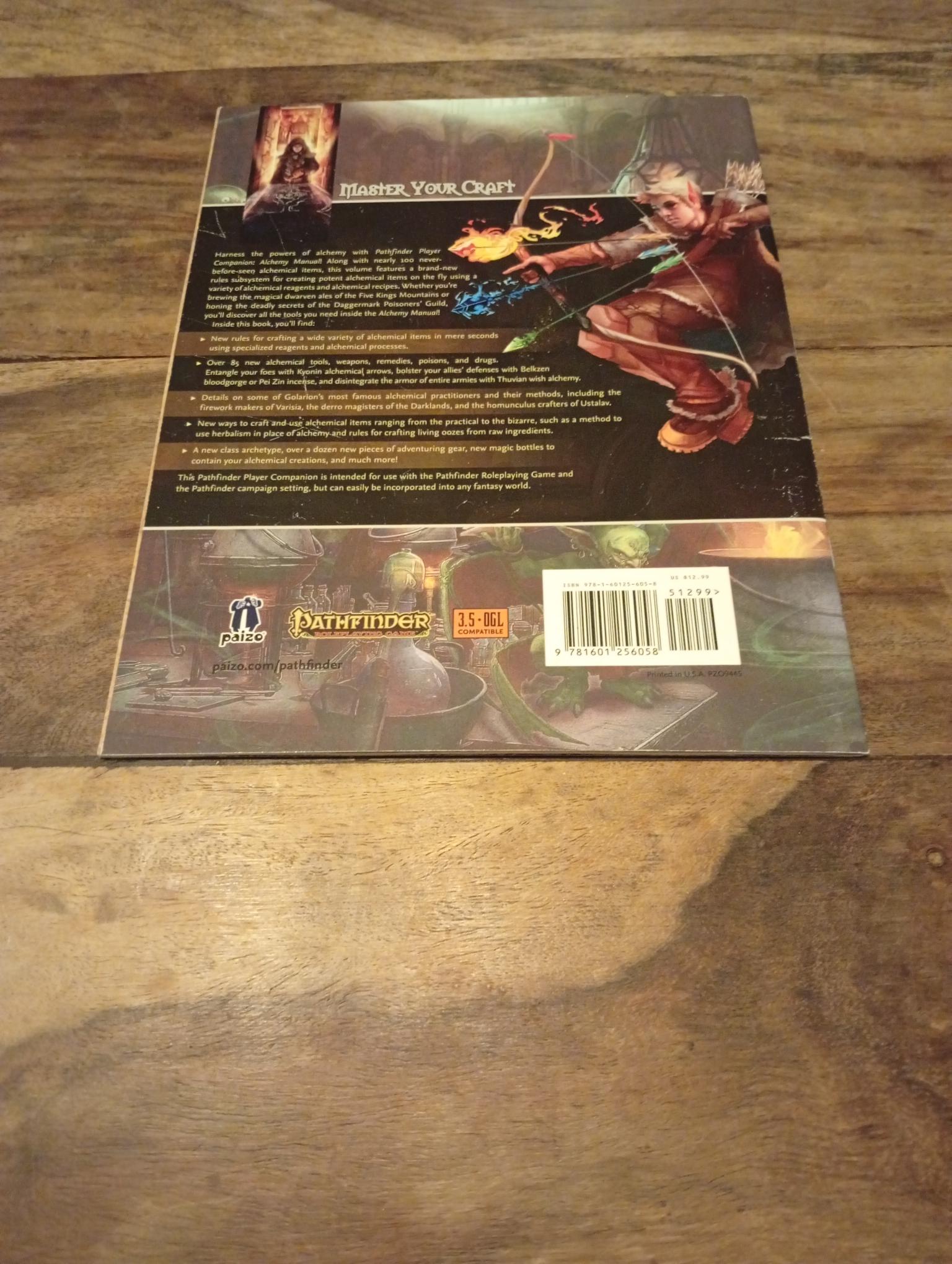 Pathfinder Player Companion Alchemy Manual Paizo Publishing 2014 - AllRoleplaying.com