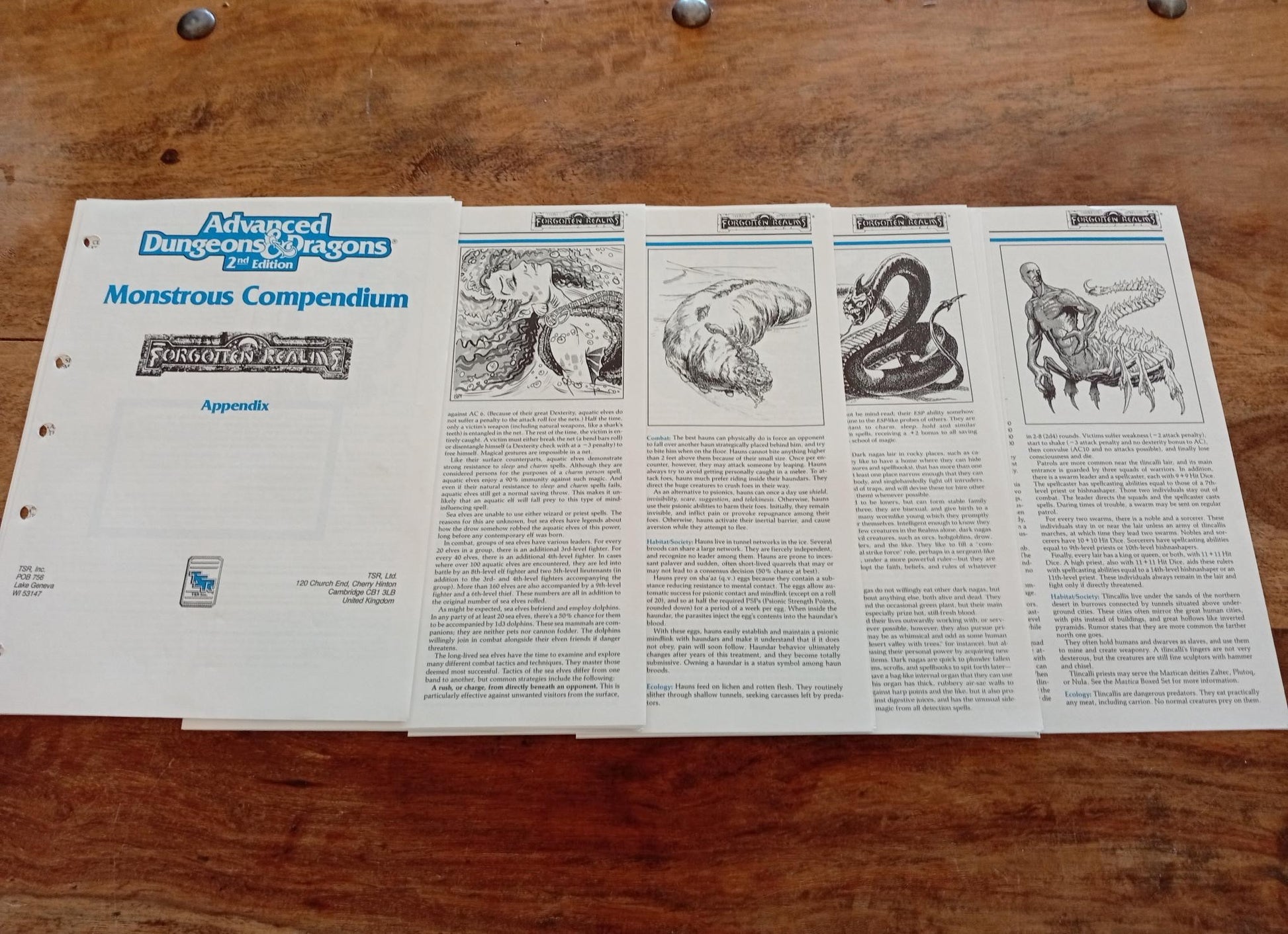 Monstrous Compendium Forgotten Realms Appendix #2 MC11 No Tabs TSR 2125 AD&D 1991 - AllRoleplaying.com