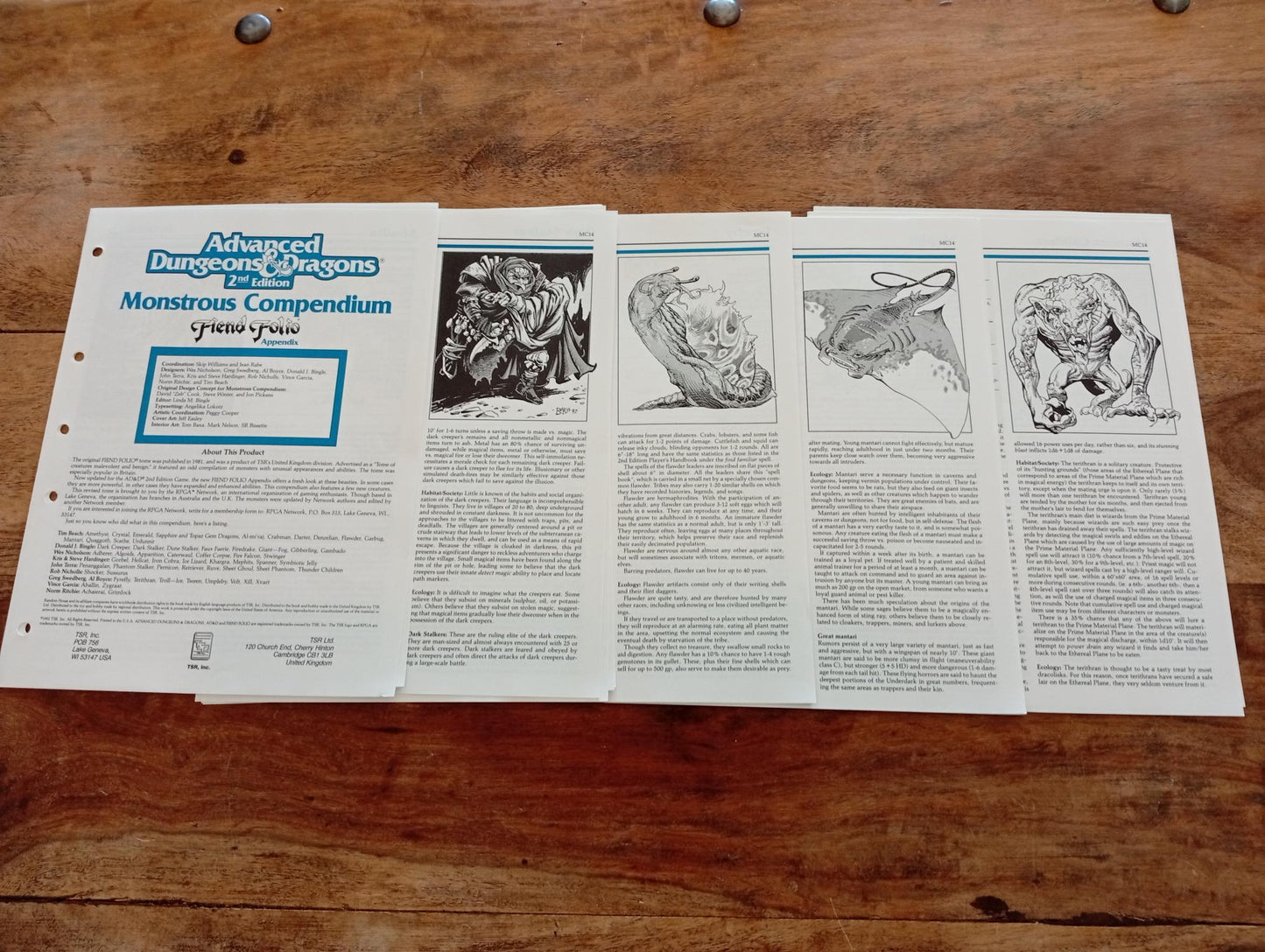 Monstrous Compendium Fiend Folio Appendix No Tabs TSR 2132 AD&D 1992 - AllRoleplaying.com