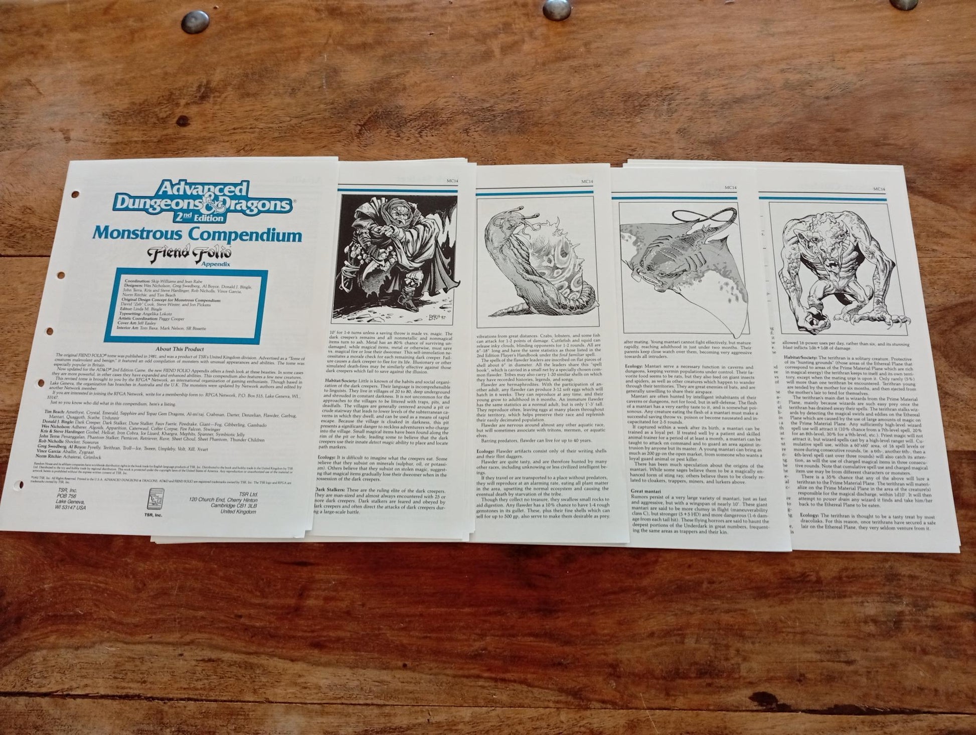 Monstrous Compendium Fiend Folio Appendix No Tabs TSR 2132 AD&D 1992 - AllRoleplaying.com